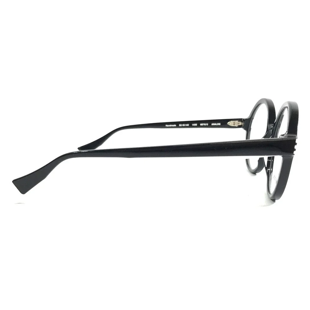 Gigi Studios Eyeglasses Frames ANALOG 6879/0 Black White Striped Round 52-18-140